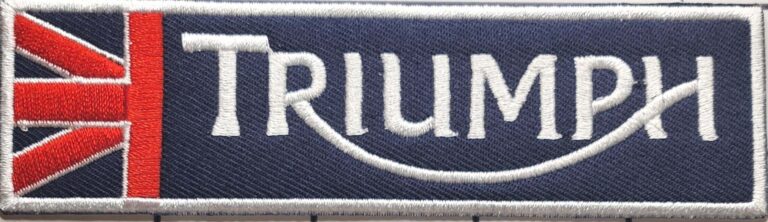 triumph motorcycle rectangular patch